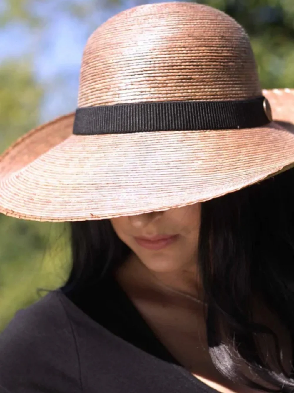 Tula Chloe  asymmetrical palm straw hat one size.  Like new